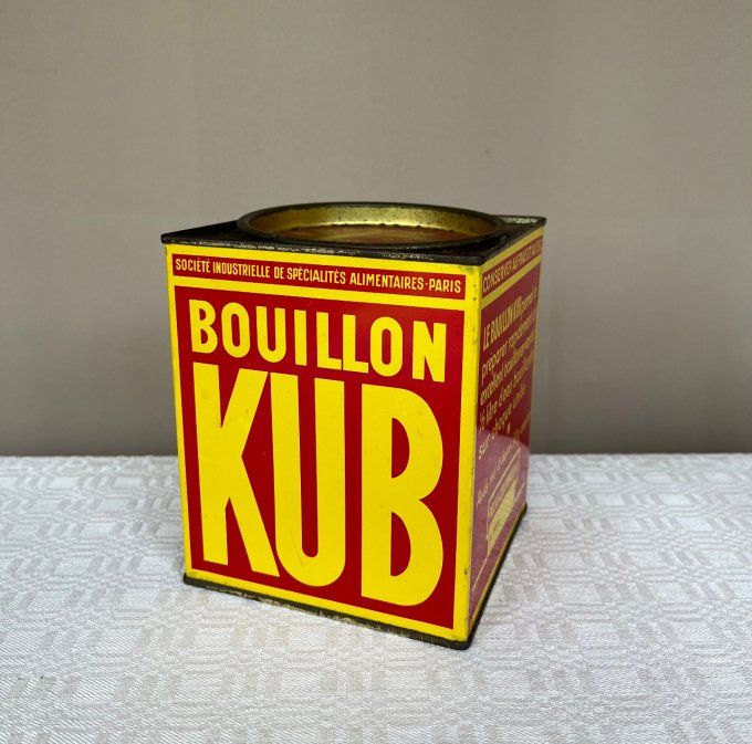 Ancienne boite en métal, Bouillon Kub