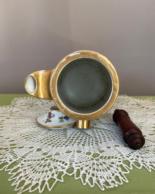 Ancienne chocolatière en porcelaine de la Maison Delvaux
