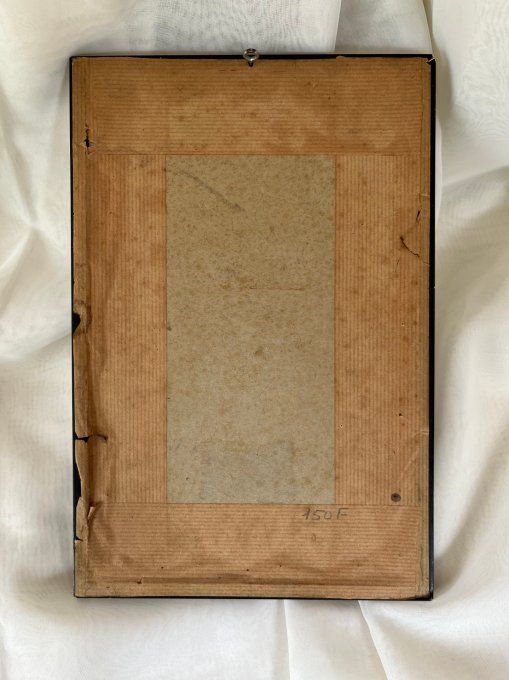 Ancienne gravure de mode du Magasin des Demoiselles, par Anais Toudouze, encadrée