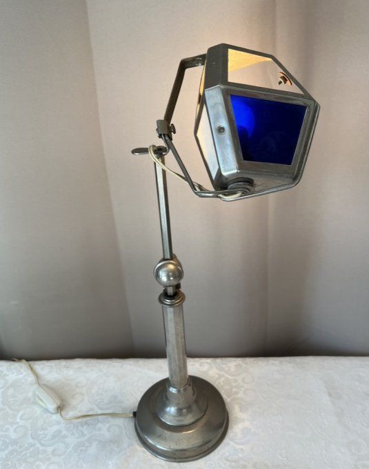 Ancienne lampe de bureau Art Deco Pirouett des années 30, à bras orientable.