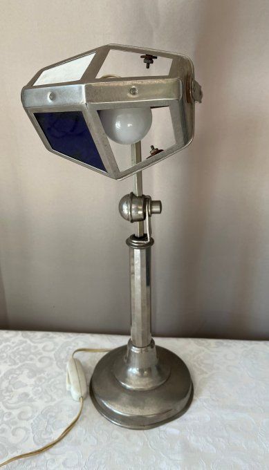 Ancienne lampe de bureau Art Deco Pirouett des années 30, à bras orientable.