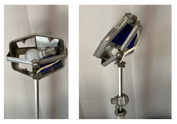 Ancienne lampe de bureau Art Deco Pirouett des années 30, à bras orientable.