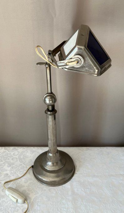 Ancienne lampe de bureau Art Deco Pirouett des années 30, à bras orientable.
