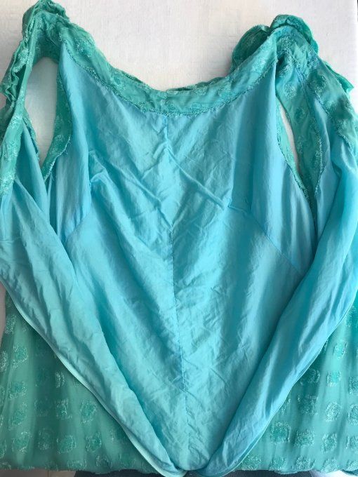 Ancienne robe bleu lagon, années 60