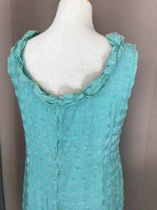 Ancienne robe bleu lagon, années 60