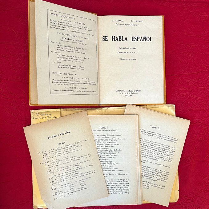 Anciens livres scolaires d'espagnol, Se Habla Español, Librrairie Didier Paris Par Maraval et Michel
