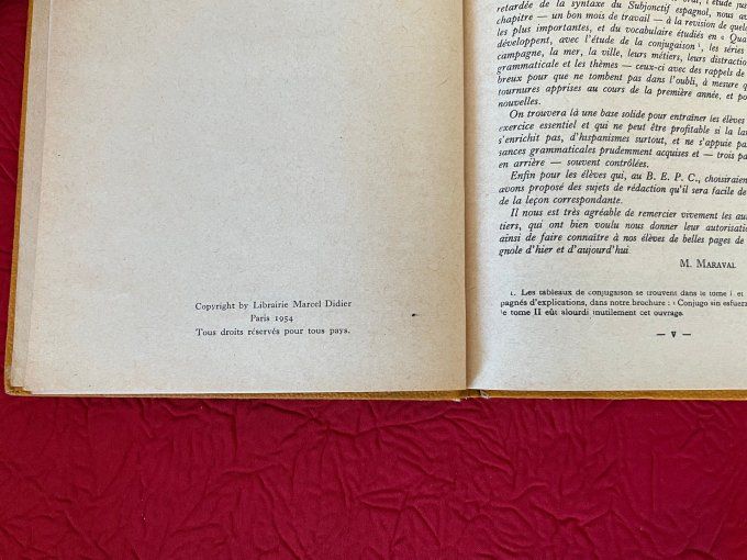 Anciens livres scolaires d'espagnol, Se Habla Español, Librrairie Didier Paris Par Maraval et Michel