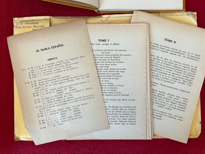 Anciens livres scolaires d'espagnol, Se Habla Español, Librrairie Didier Paris Par Maraval et Michel