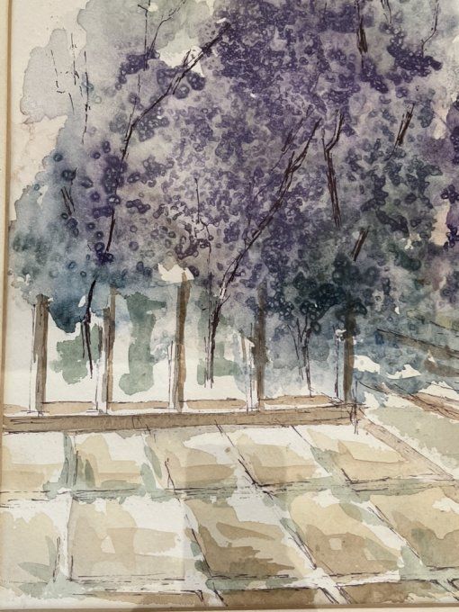 Aquarelle sous cadre signée E. Ferrero