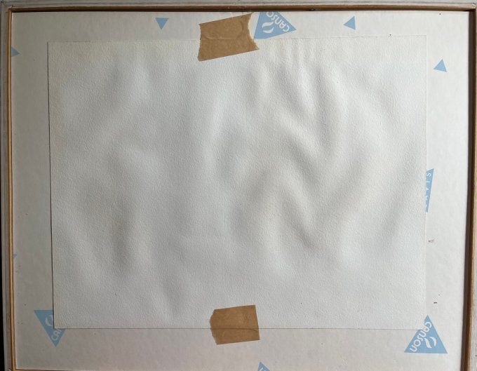 Aquarelle sous cadre signée E. Ferrero