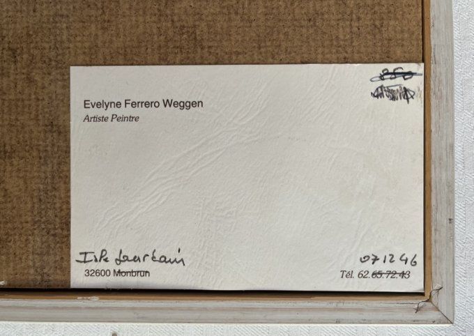 Aquarelle sous cadre signée E. Ferrero