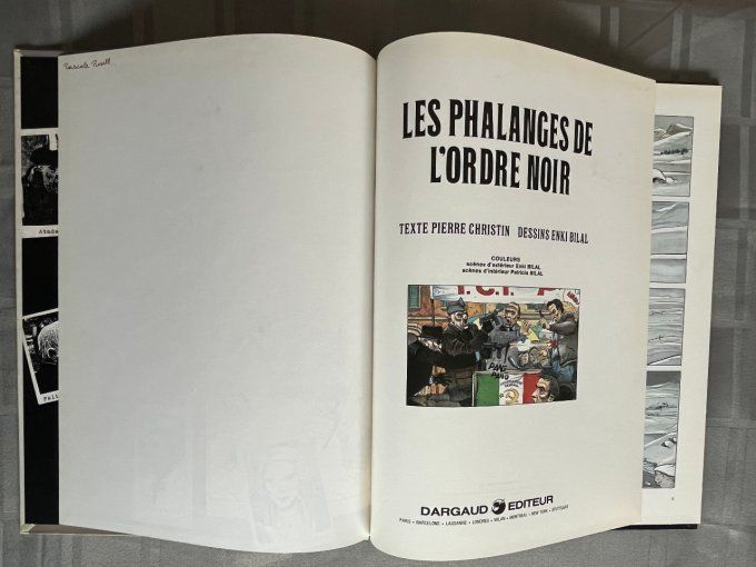 Bd Les phalanges de l'ordre noir, Enki Bilal, Édition Dargaud, 1983
