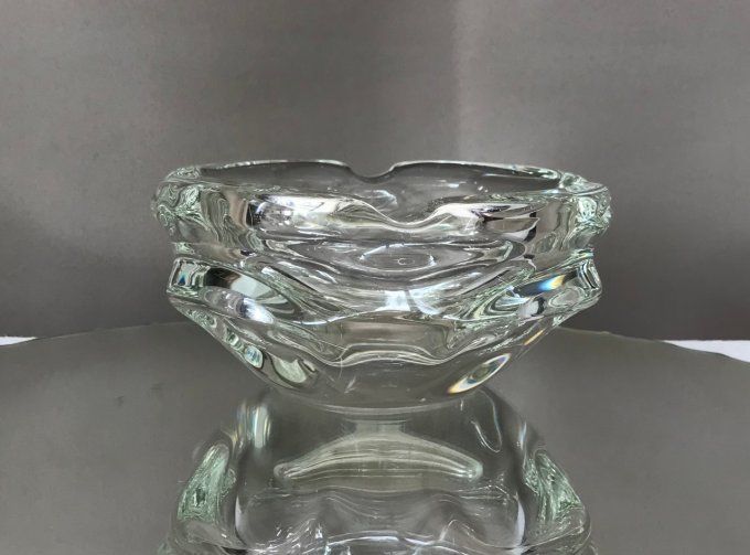 Beau cendrier / Vide poche, Design, en verre transparent