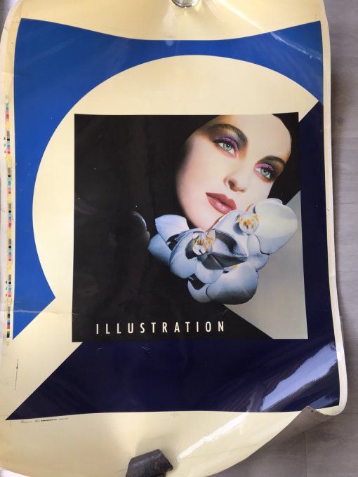 Belle affiche, photogravure de 1987 pour le maquillage Illustration de DIOR