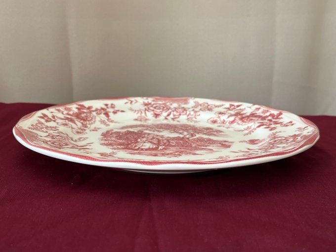 Belle assiette italienne, décor romantique,  Quadrifoglio des années 70, design Franco Giorgi.