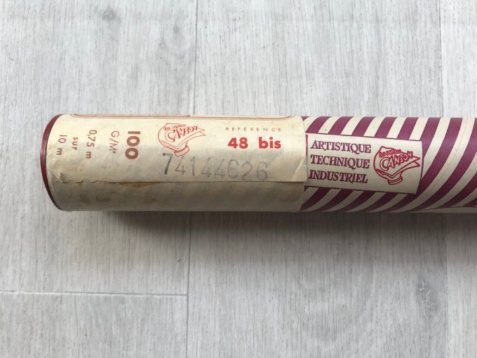 Bistre, Rouleau de papier millimétré Canson dans son tube d'origine