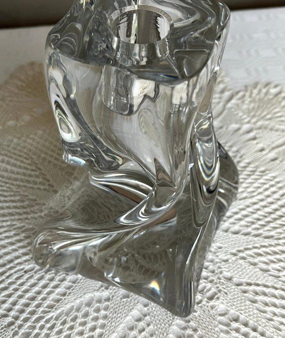 Bougeoir en cristal de la Cristallerie de Lorraine