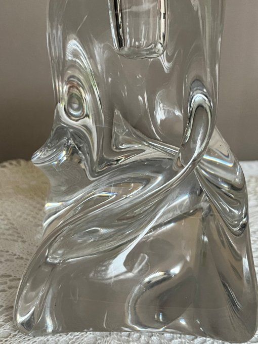 Bougeoir en cristal de la Cristallerie de Lorraine