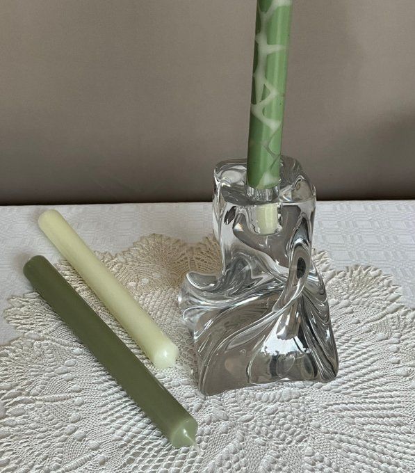 Bougeoir en cristal de la Cristallerie de Lorraine