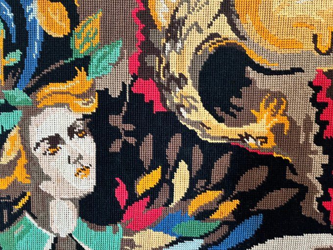 Canevas vintage, Collection de Paris, CEG. Oiseau de feu et arlequin