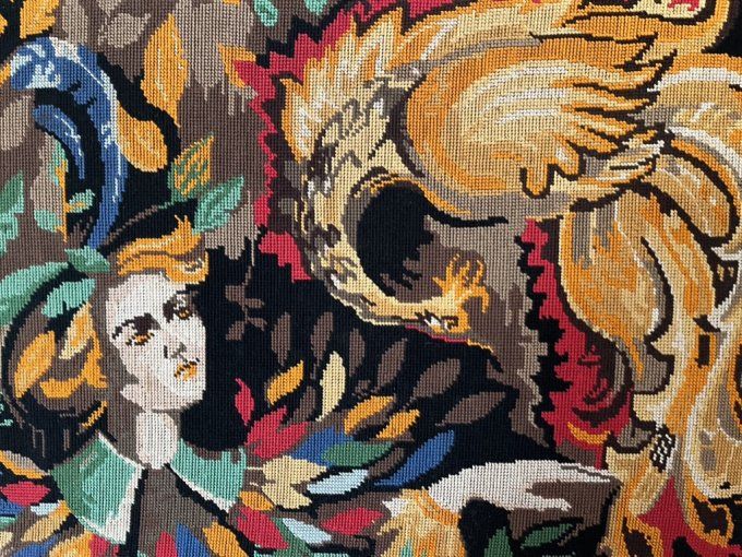 Canevas vintage, Collection de Paris, CEG. Oiseau de feu et arlequin