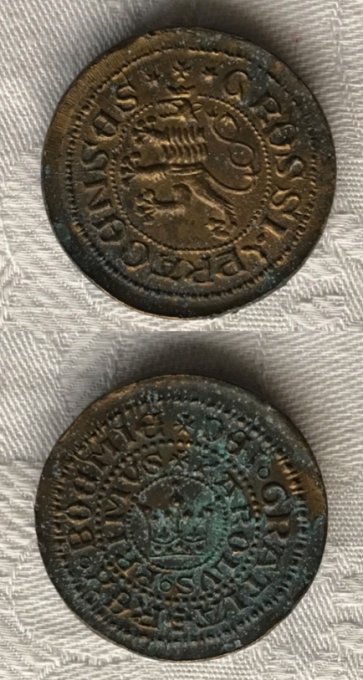 Pièce de Monnaie/Médaille, Gros de Prague, Primus Karolus