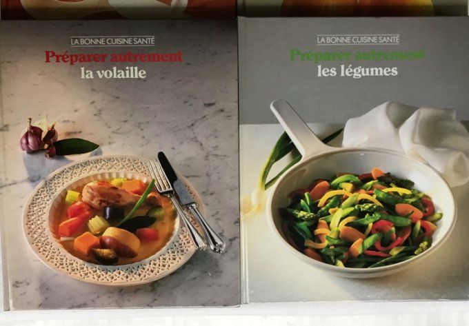 4 Livres de recettes, Soupes, Vollailles, Légumes et Desserts, La bonne cuisine santé