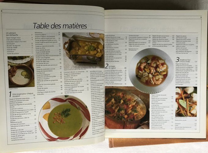 4 Livres de recettes, Soupes, Vollailles, Légumes et Desserts, La bonne cuisine santé