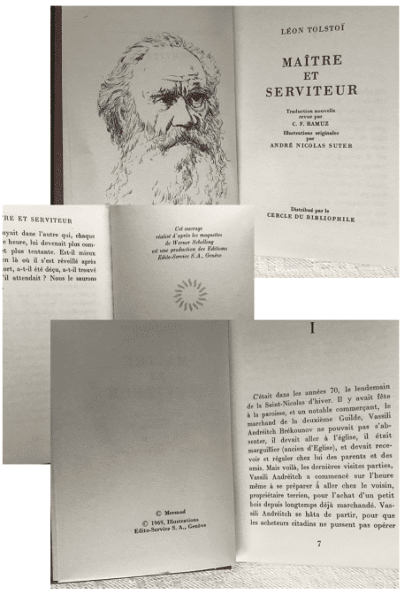 2 Minis livres, Amours, Ronsard et Maitre et serviteur de Léon Tolstoi