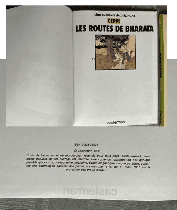 Lot de 2 BD Les routes de Bharata et L’étreinte d'Howrah par Daniel Ceppi Casterman, EO 1982 et 1984