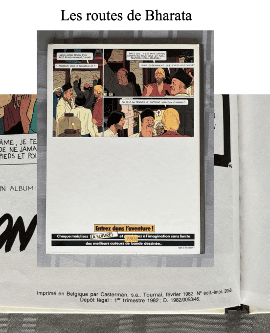 Lot de 2 BD Les routes de Bharata et L’étreinte d'Howrah par Daniel Ceppi Casterman, EO 1982 et 1984