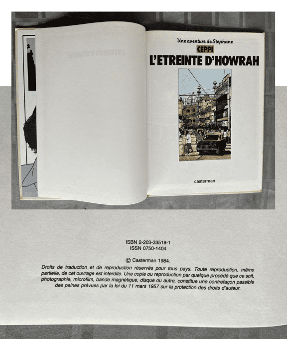 Lot de 2 BD Les routes de Bharata et L’étreinte d'Howrah par Daniel Ceppi Casterman, EO 1982 et 1984