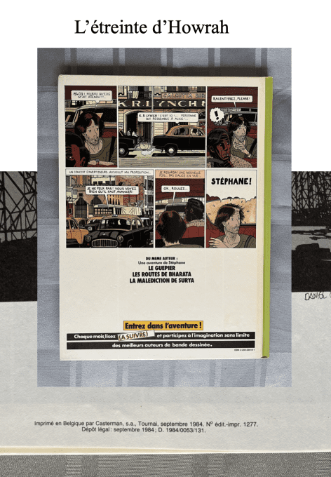 Lot de 2 BD Les routes de Bharata et L’étreinte d'Howrah par Daniel Ceppi Casterman, EO 1982 et 1984