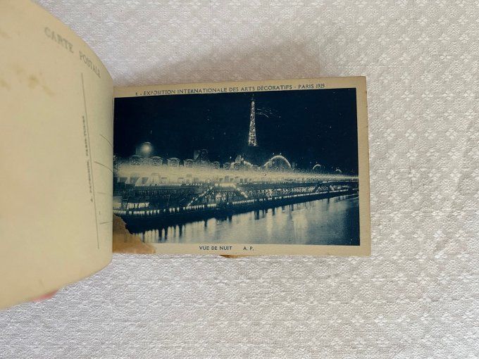 Carnet de 16 cartes postales, Album souvenir, Exposition des arts décoratifs, Paris 1925