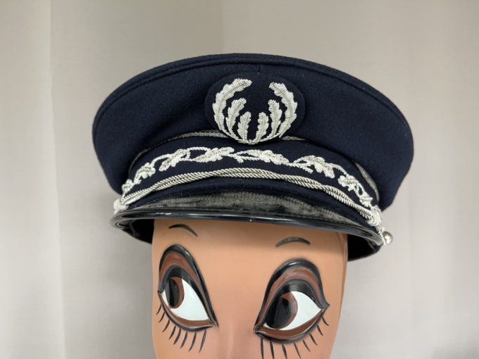 Casquette de commissaire de la police nationale, vintage, Années 50/70