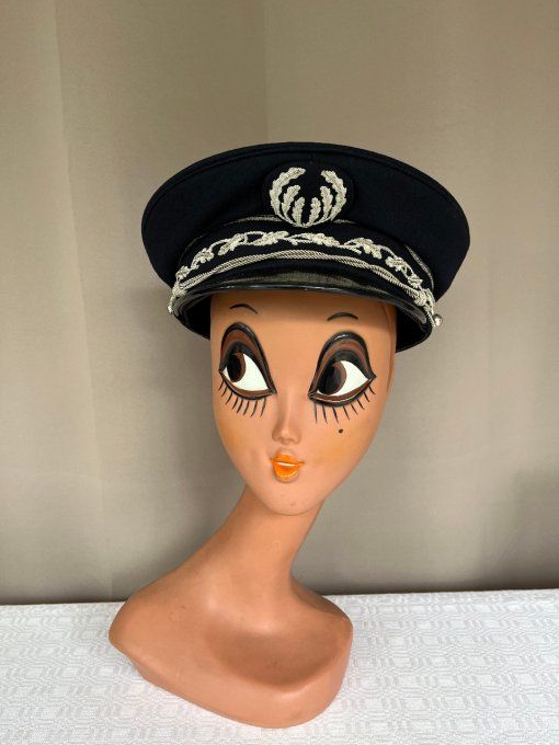 Casquette de commissaire de la police nationale, vintage, Années 50/70