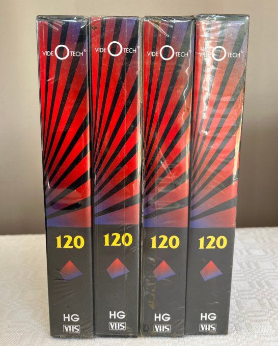 Cassettes vidéo VHS vintage, neuves sous cello, nombreuses durées aux choix