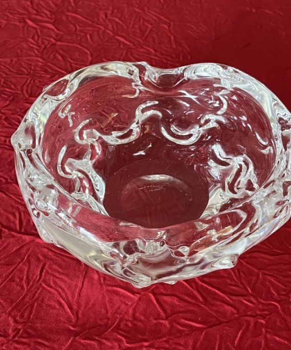 Cendrier / vide-poches en cristal, France, années 60–70, attribué à Schneider