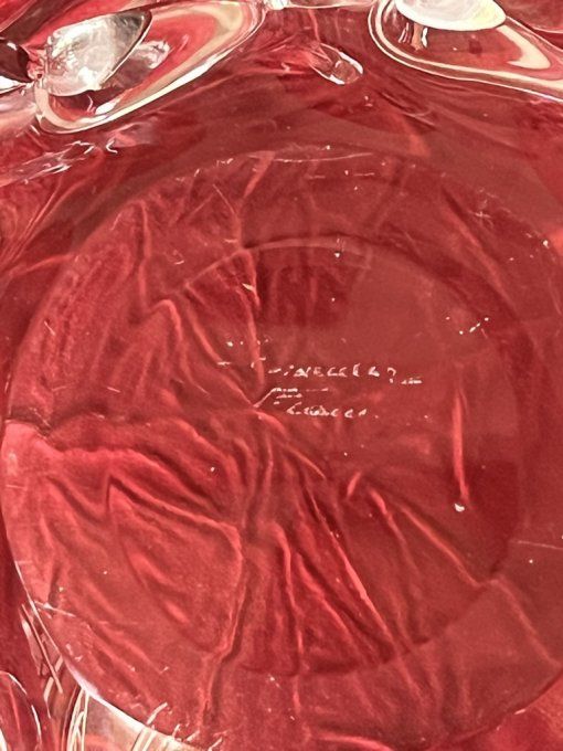 Cendrier / vide-poches en cristal, France, années 60–70, attribué à Schneider