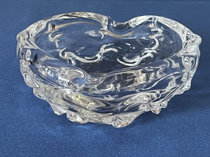 Cendrier / vide-poches en cristal, France, années 60–70, attribué à Schneider