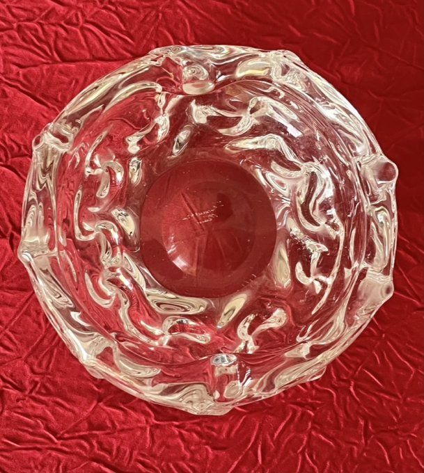 Cendrier / vide-poches en cristal, France, années 60–70, attribué à Schneider