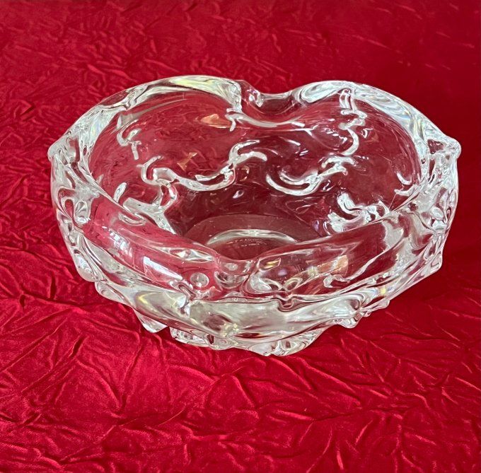 Cendrier / vide-poches en cristal, France, années 60–70, attribué à Schneider