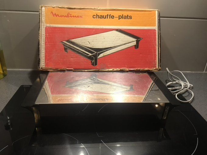 Chauffe plats Moulinex, vintage, année 70, avec boite d'origine