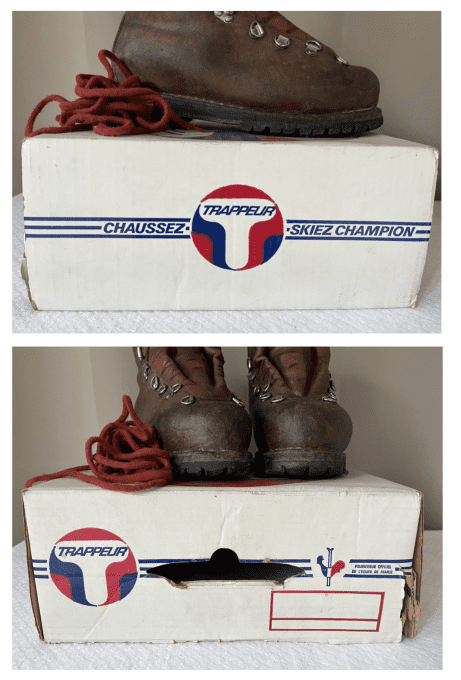 Chaussures cuir vintage, de montagne, randonnée, Marque TRAPPEUR, Taille 45/46