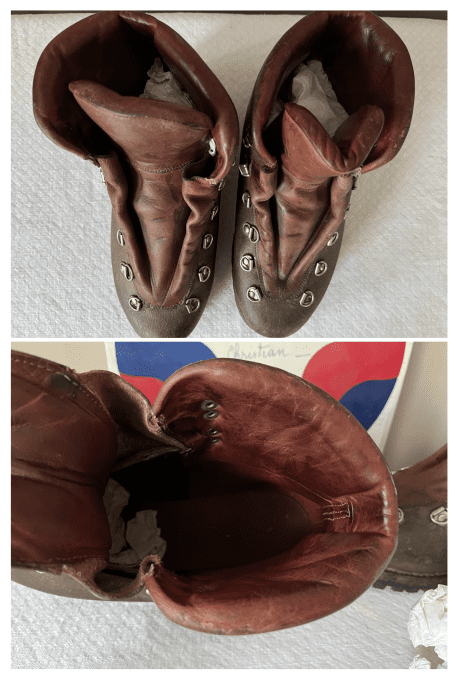 Chaussures cuir vintage, de montagne, randonnée, Marque TRAPPEUR, Taille 45/46