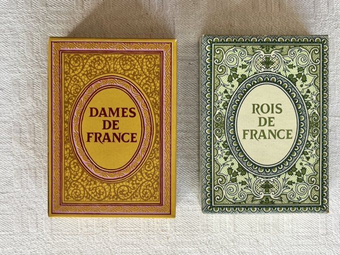 Coffret de 2 jeux de cartes à jouer Grimaud Les Rois et Dames de France, Neuf
