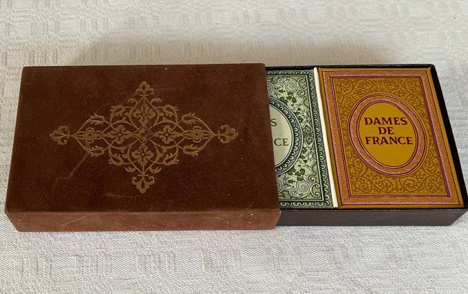 Coffret de 2 jeux de cartes à jouer Grimaud Les Rois et Dames de France, Neuf