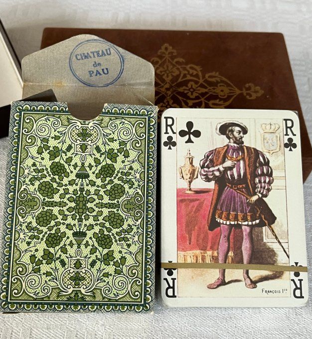 Coffret de 2 jeux de cartes à jouer Grimaud Les Rois et Dames de France, Neuf