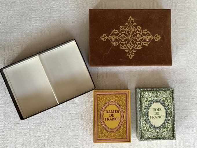 Coffret de 2 jeux de cartes à jouer Grimaud Les Rois et Dames de France, Neuf