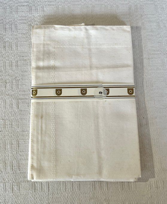 Coffret de 6 mouchoirs blancs neufs, 100% coton Mako mercerisé Made in Germany.